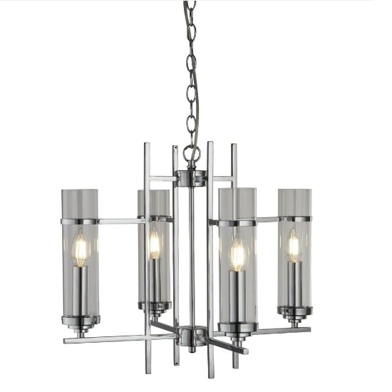 Product photograph of Milo 4 Light Ceiling In Chrome With Clear Glass Shades from Furniture in Fashion