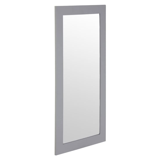 Read more about Milova wall bedroom mirror in grey wooden frame