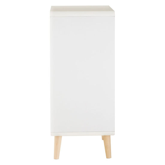 Milova Wooden Chest Of 4 Drawers In White And Grey