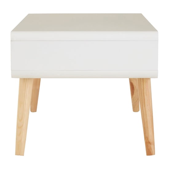 Milova Wooden Coffee Table With 1 Drawer In White And Grey