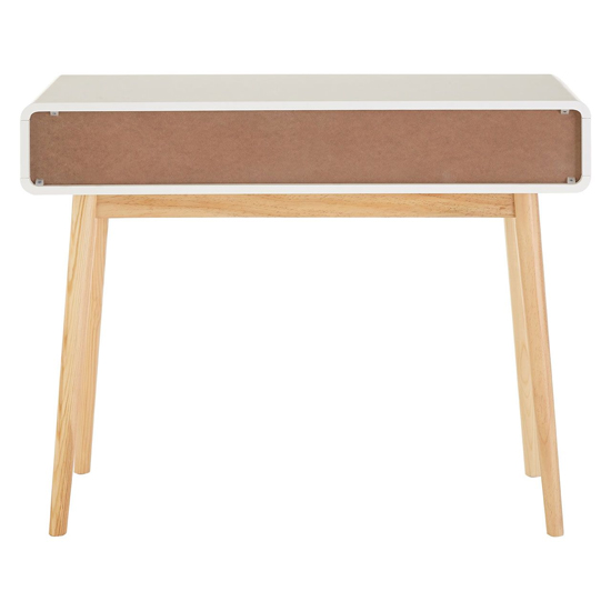 Milova Wooden Console Table With 2 Drawers In White And Grey