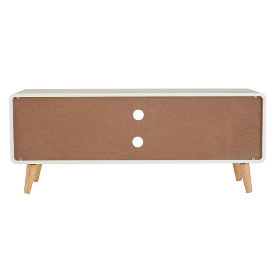 Milova Wooden TV Stand With 2 Doors In White And Grey