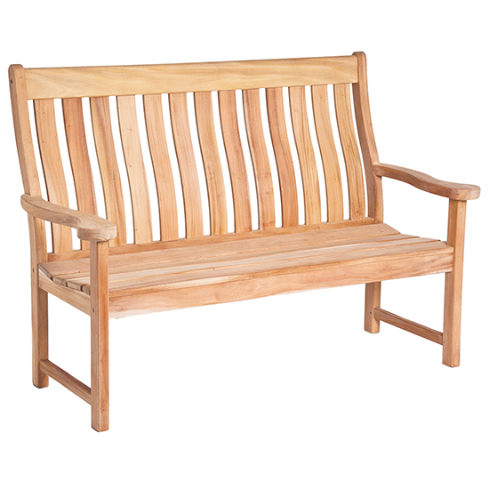 Milrig Outdoor High Back 5Ft Wooden Seating Bench In Pinkish Red_2