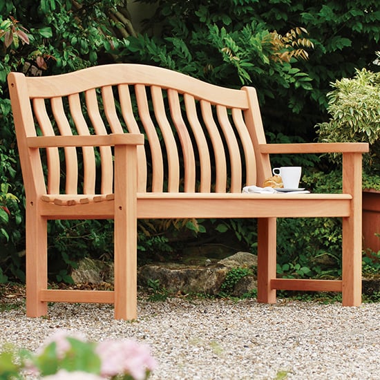 Read more about Milrig outdoor turnberry 5ft wooden seating bench in pinkish red