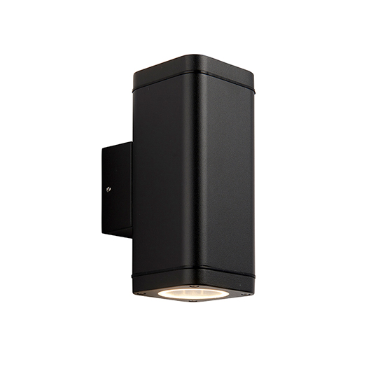 Milton 2 Lights Aluminium Wall Light In Textured Black