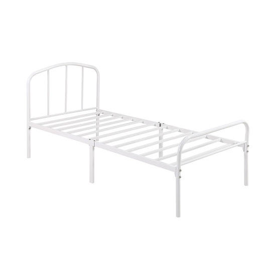 Meigle Metal Single Bed In White_2