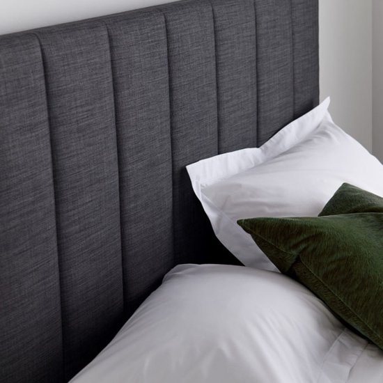 Milton Pendle Fabric Ottoman King Size Bed In Slate Furniture in Fashion