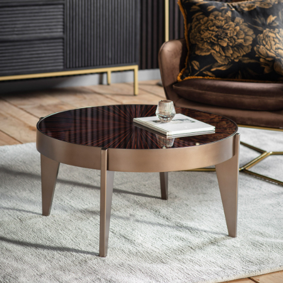 Read more about Mincho starburst glass coffee table with gold metal base