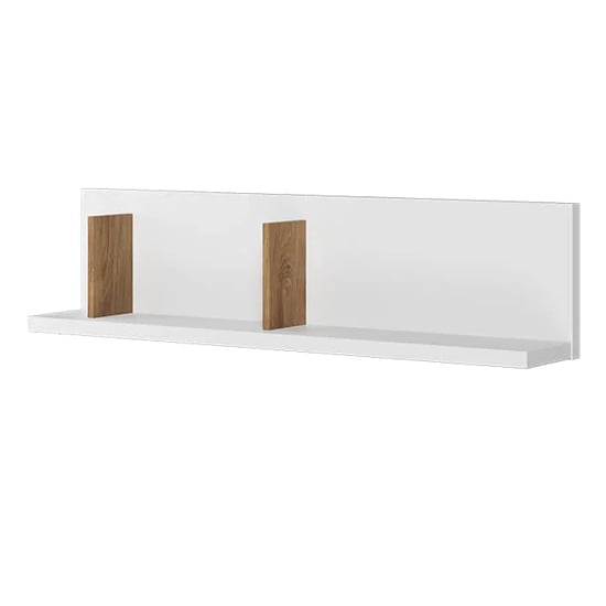 Minot Kids Wooden Wall Shelf In Natural Hickory Oak