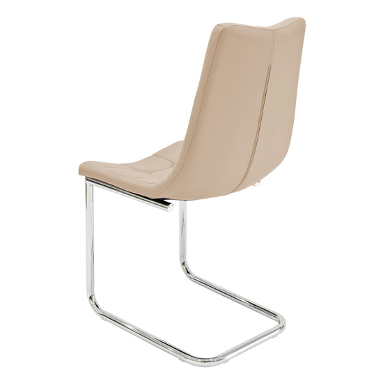 Mintaka Beige Faux Leather Dining Chairs In Pair_3