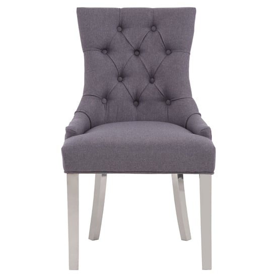 Mintaka Grey Velvet Dining Chairs With Sledge Legs In A Pair_2