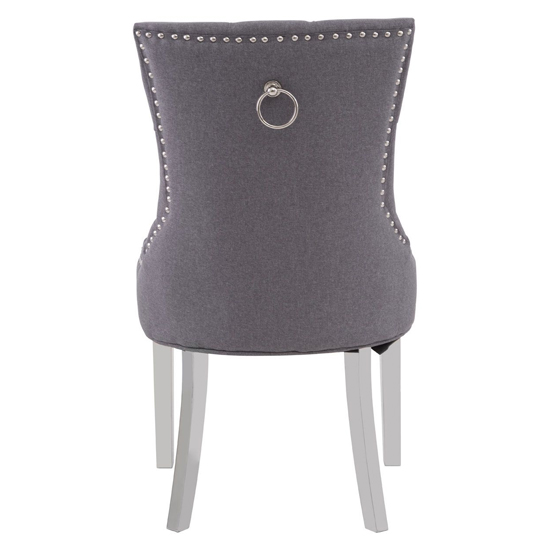 Mintaka Grey Velvet Dining Chairs With Sledge Legs In A Pair_4