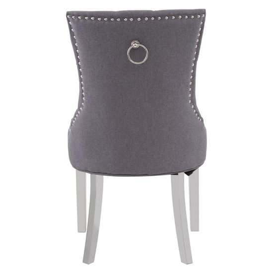 Mintaka Grey Velvet Dining Chairs With Sledge Legs In A Pair