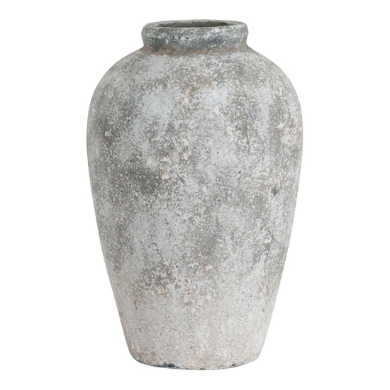 Minx Tall Ceramic Decorative Vase In Aged Stone_3