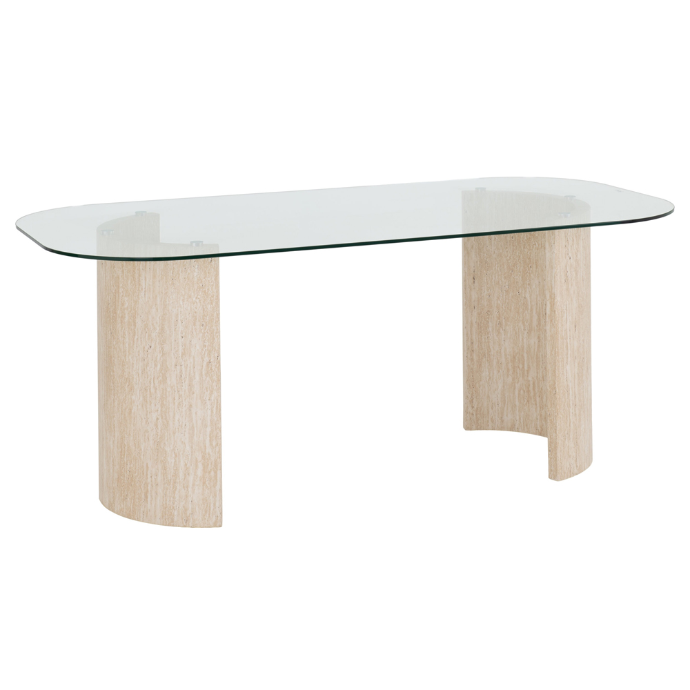 Mirano Clear Glass Top Dining Table With 4 Faux Alsip Grey Chairs