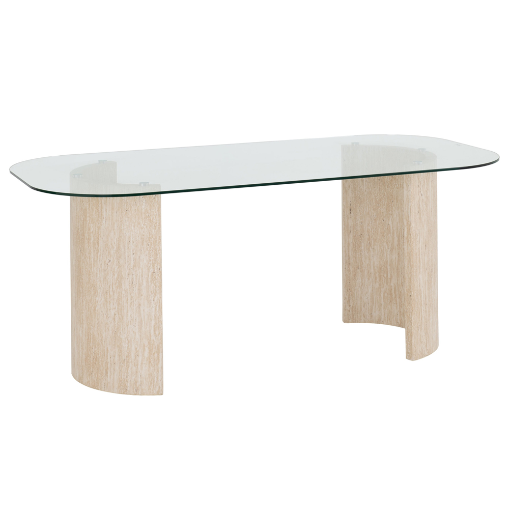 Mirano Clear Glass Top Dining Table With 4 Lyster Emerald Green Chairs