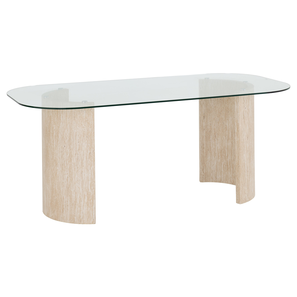 Mirano Clear Glass Top Dining Table With 4 Qinson Grey Chairs