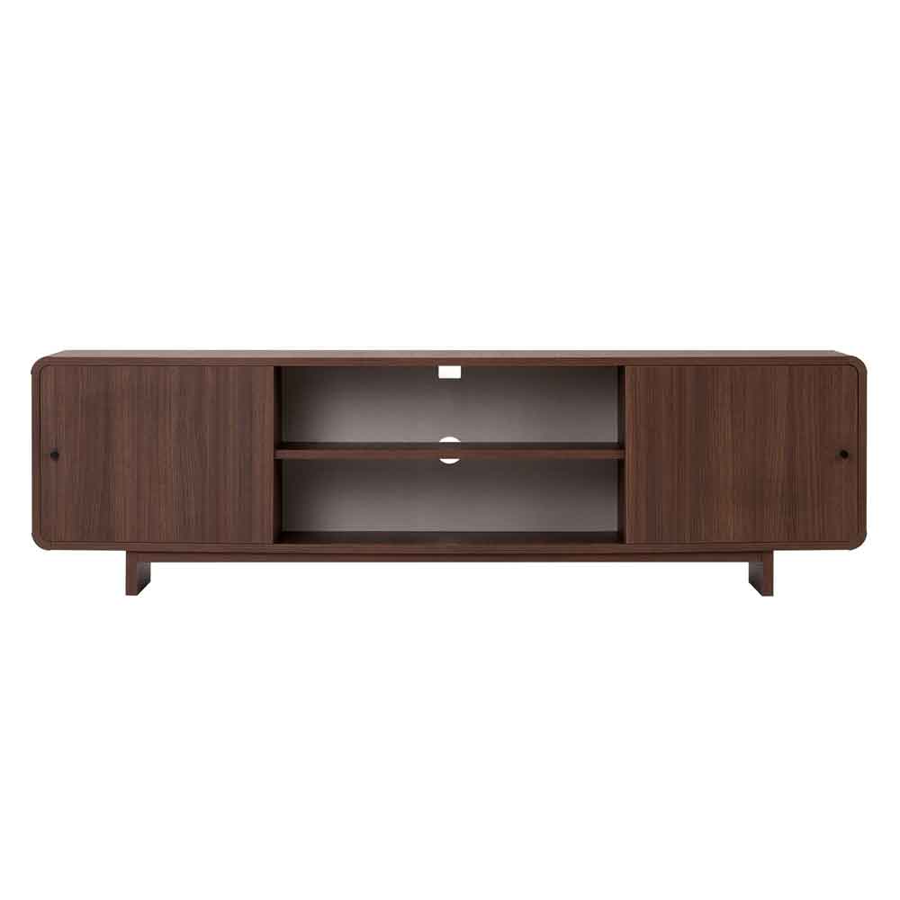Mirel Wooden TV Stand with 2 Doors in Milano Walnut