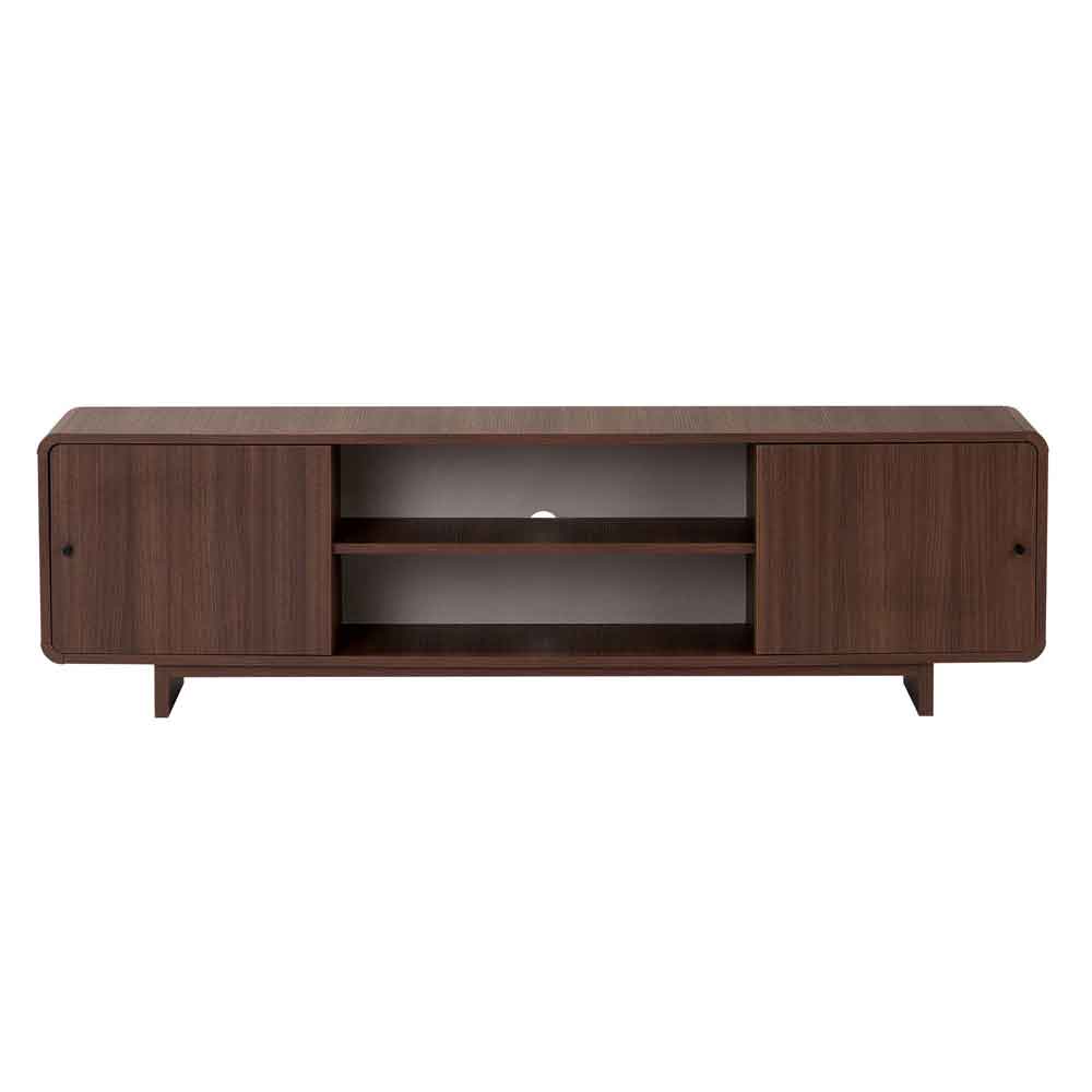 Mirel Wooden TV Stand with 2 Doors in Milano Walnut