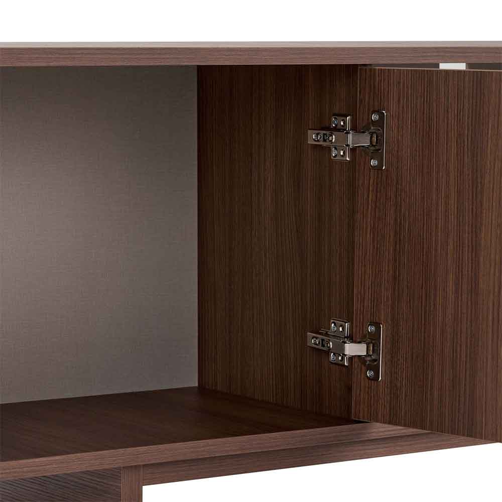Mirel Wooden TV Stand with 2 Doors in Milano Walnut
