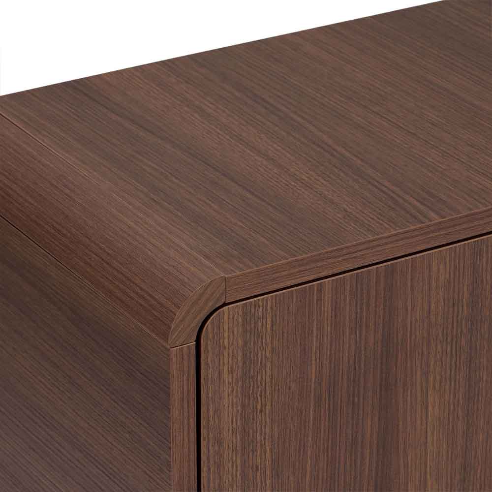 Mirel Wooden TV Stand with 2 Doors in Milano Walnut