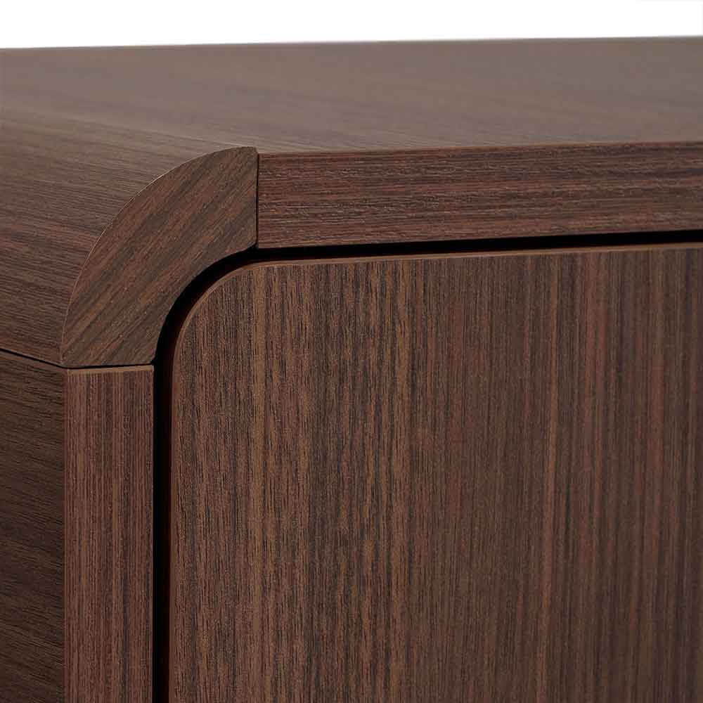 Mirel Wooden TV Stand with 2 Doors in Milano Walnut