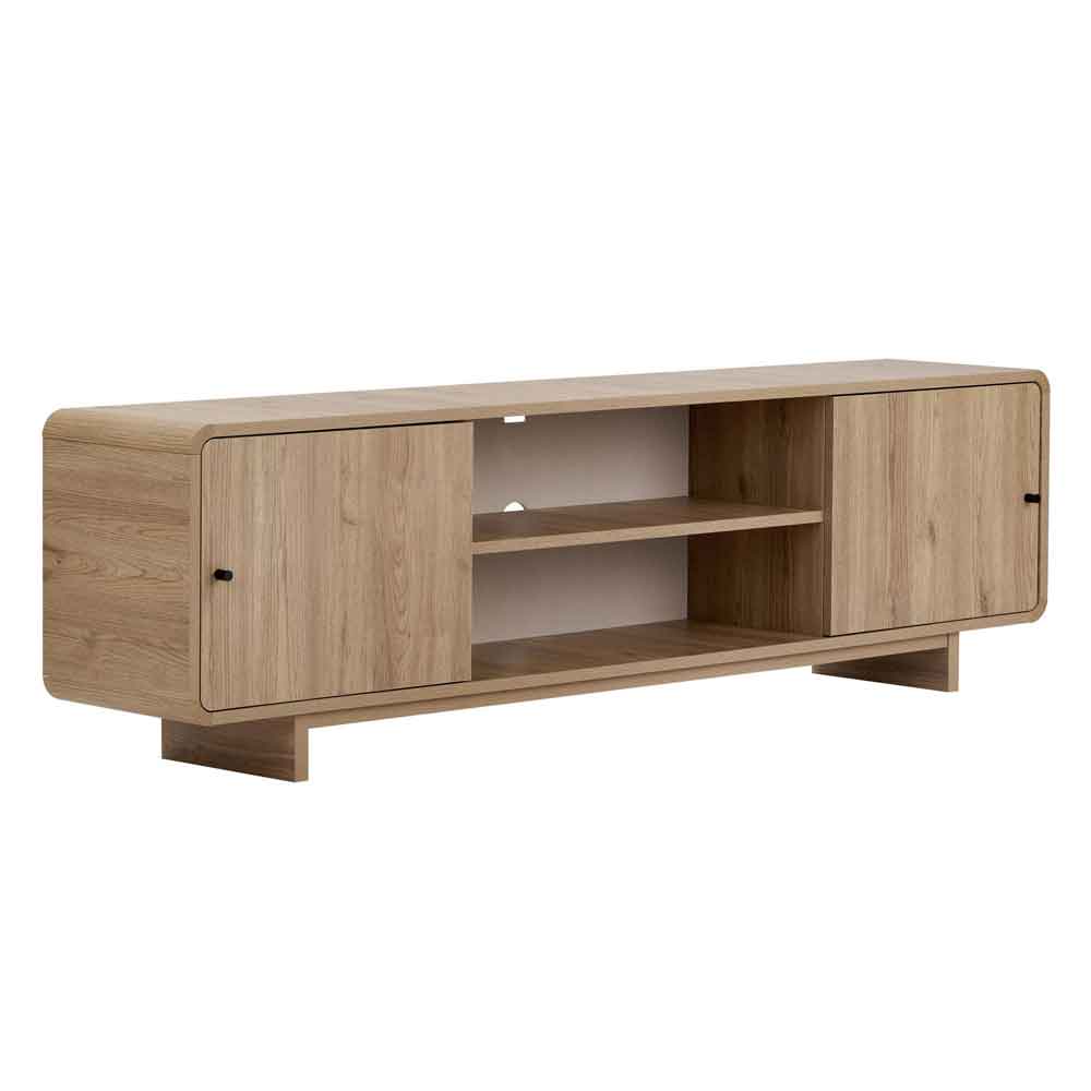 Mirel Wooden TV Stand with 2 Doors in Sepet Oak