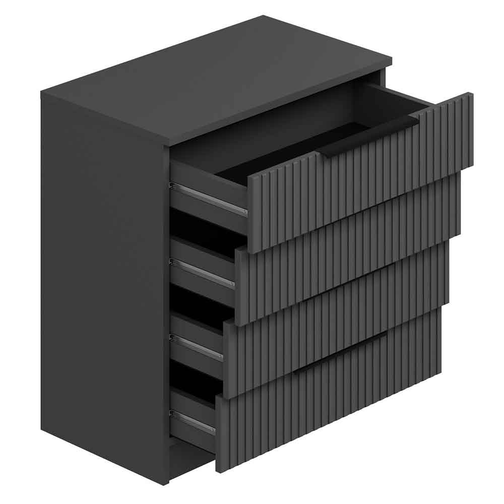 Mireva Wooden Chest of 4 Drawers in Anthracite