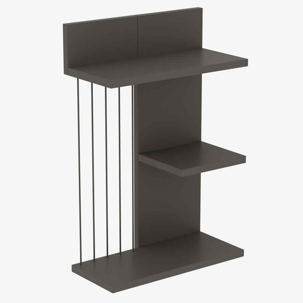 Mireva Wooden Hall Hung Shelving Unit in Anthracite