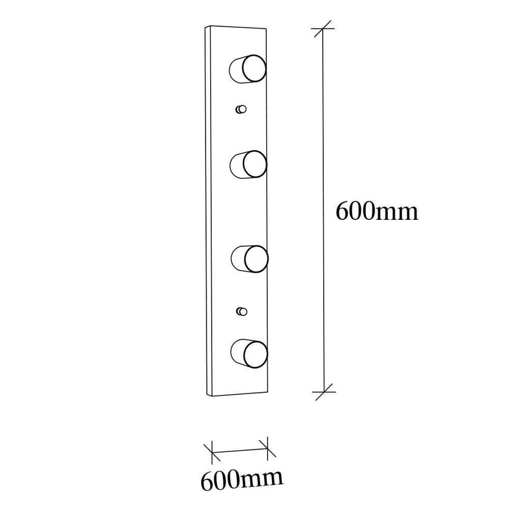 Mirro 4 Light Wall Light in Gold