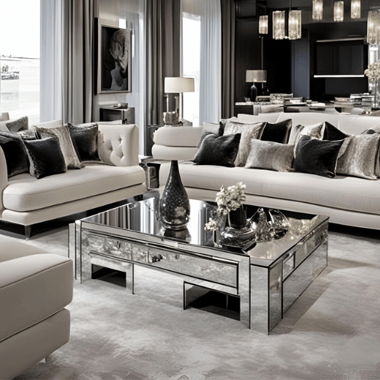 Mirrored Living Room Furniture UK