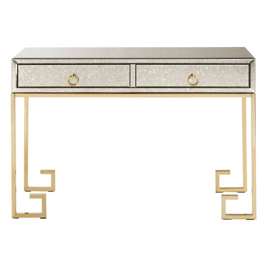 Mirzam Antique Mirrored Console Table With Gold Steel Base_3