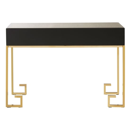 Mirzam Antique Mirrored Console Table With Gold Steel Base