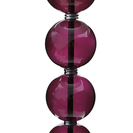 Miscona Purple Suede Fabric Shade Floor Lamp With Chrome Base_3