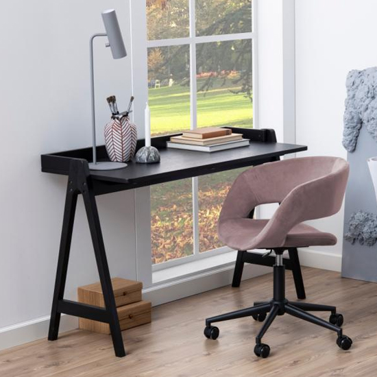 Read more about Misoka wooden computer desk in black