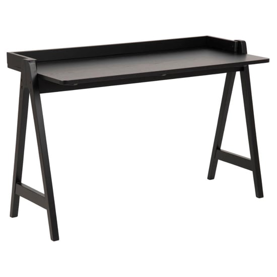 Photo of Misoka wooden computer desk rectangular in black