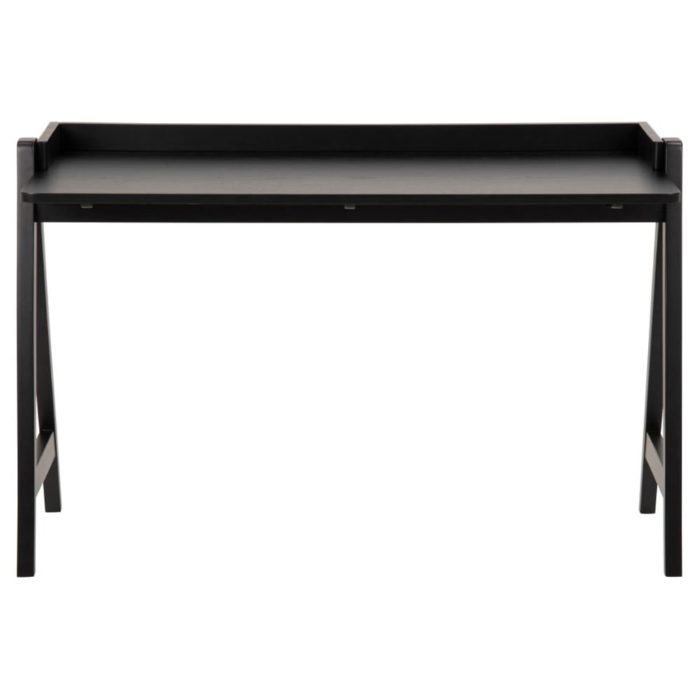Misoka Wooden Rectangular Laptop Desk In Matt Black