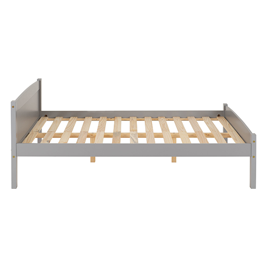 Misosa Wooden Double Bed In Grey Slate Furniture in Fashion