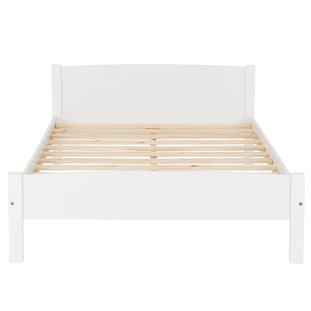 Misosa Wooden Double Bed In White