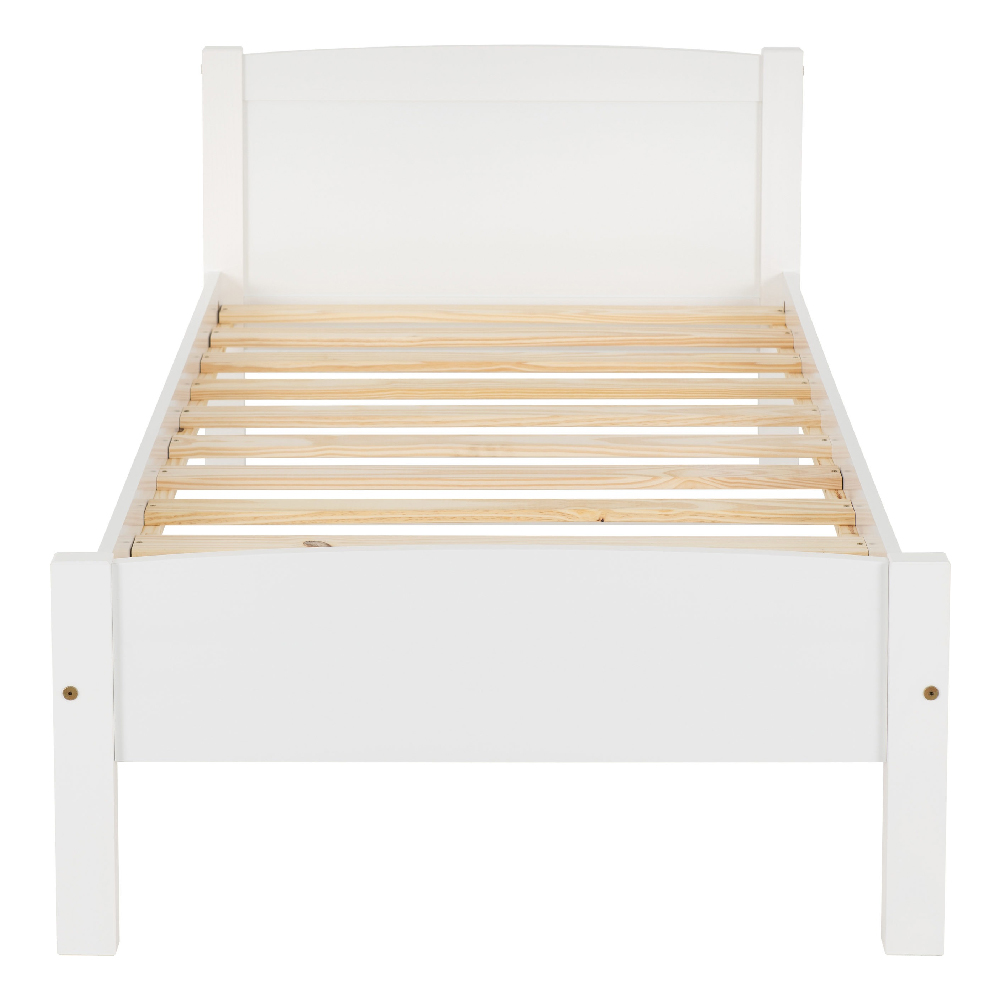 Misosa Wooden Single Bed In White