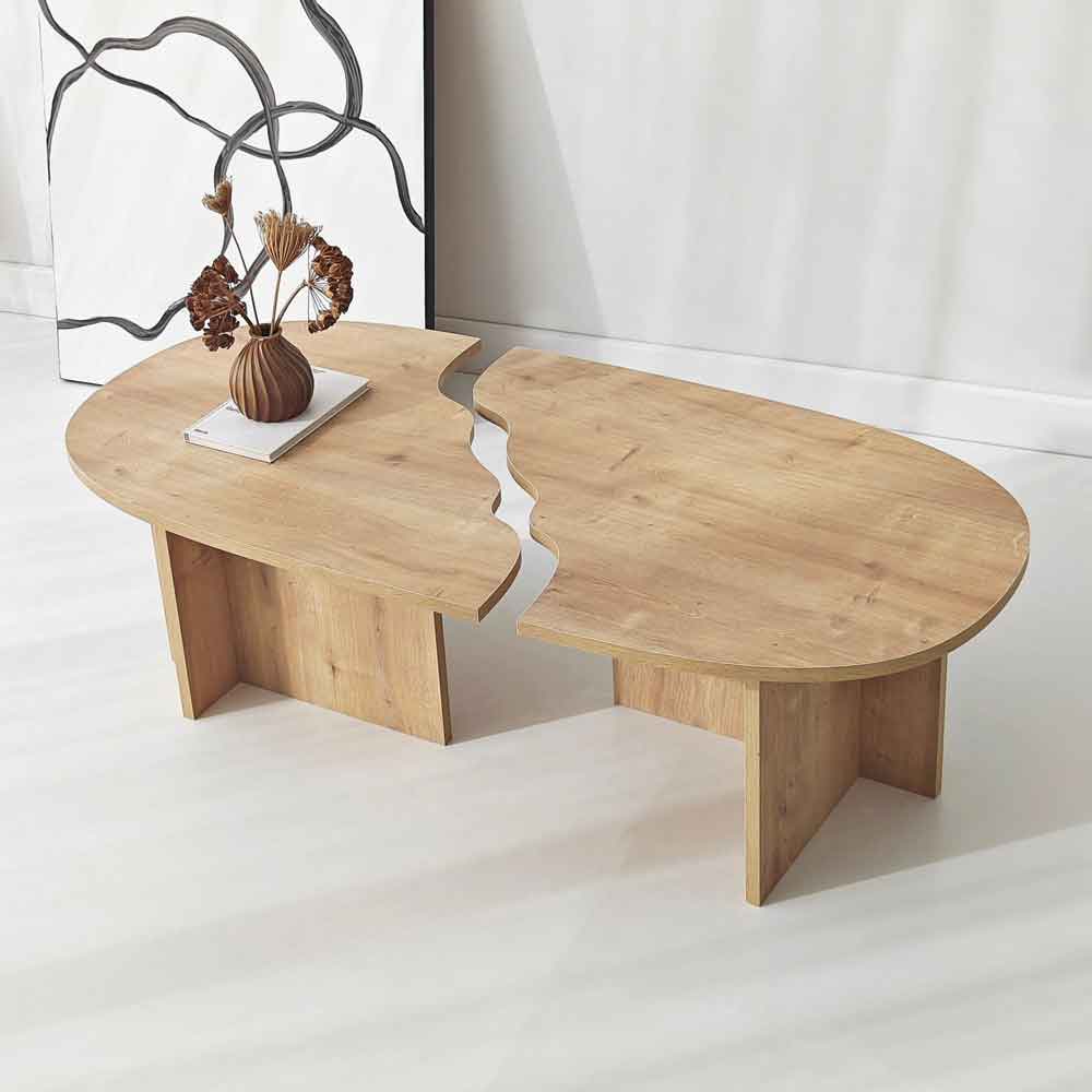 Missisipi Wooden Coffee Table in Sapphire Oak