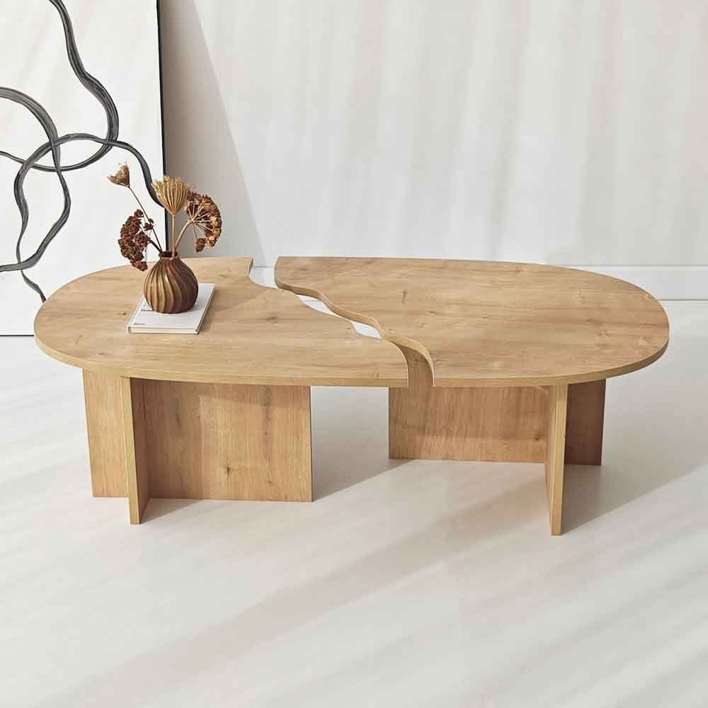 Missisipi Wooden Coffee Table in Sapphire Oak