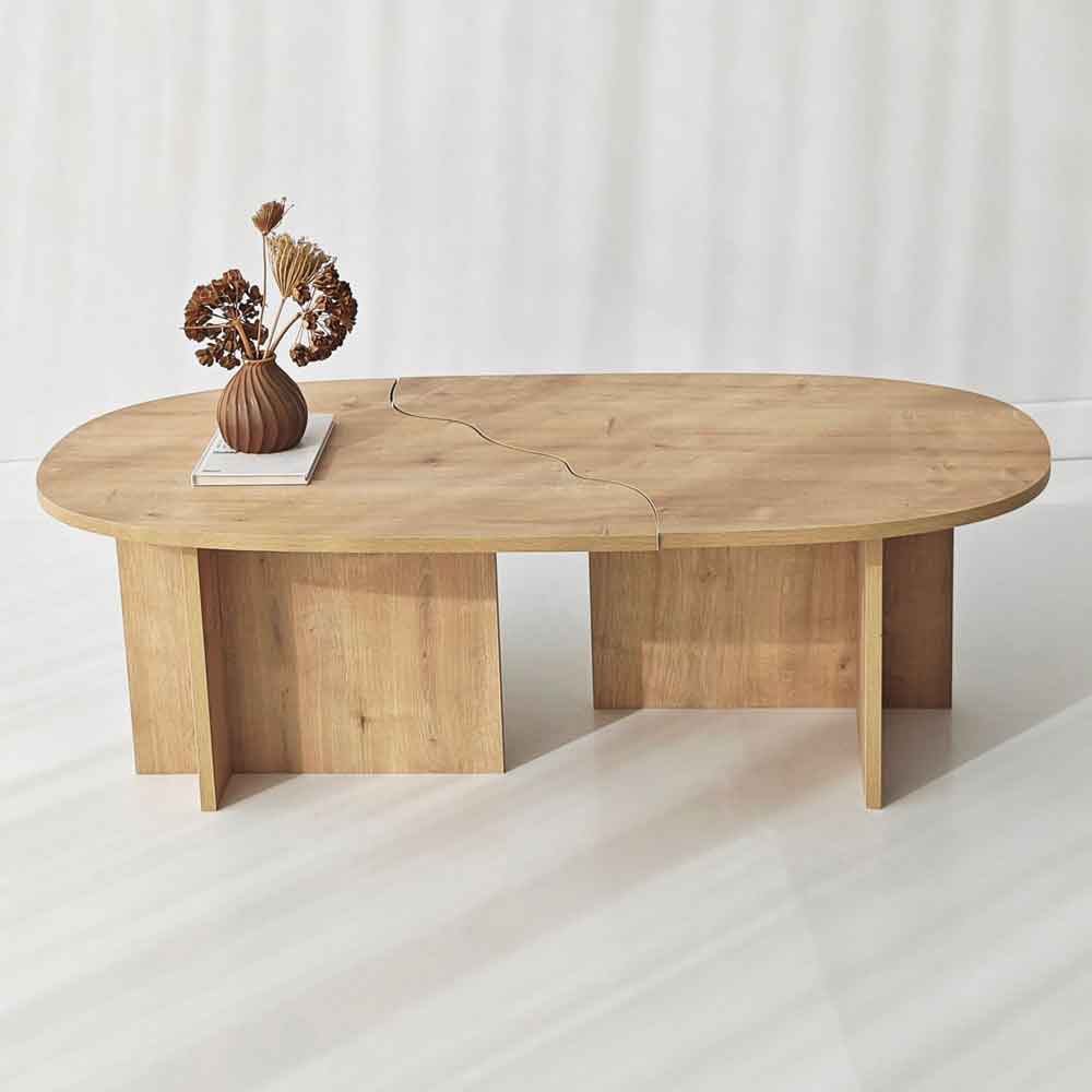 Missisipi Wooden Coffee Table in Sapphire Oak