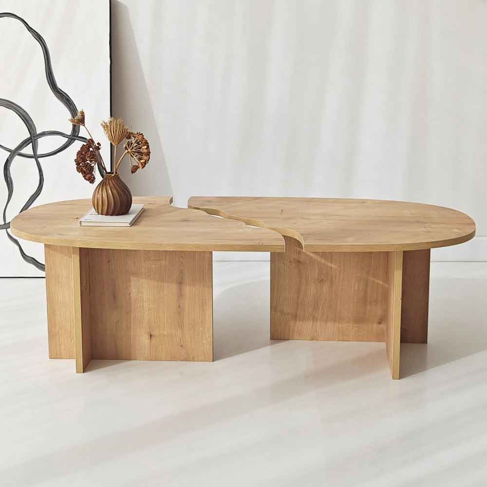 Missisipi Wooden Coffee Table in Sapphire Oak