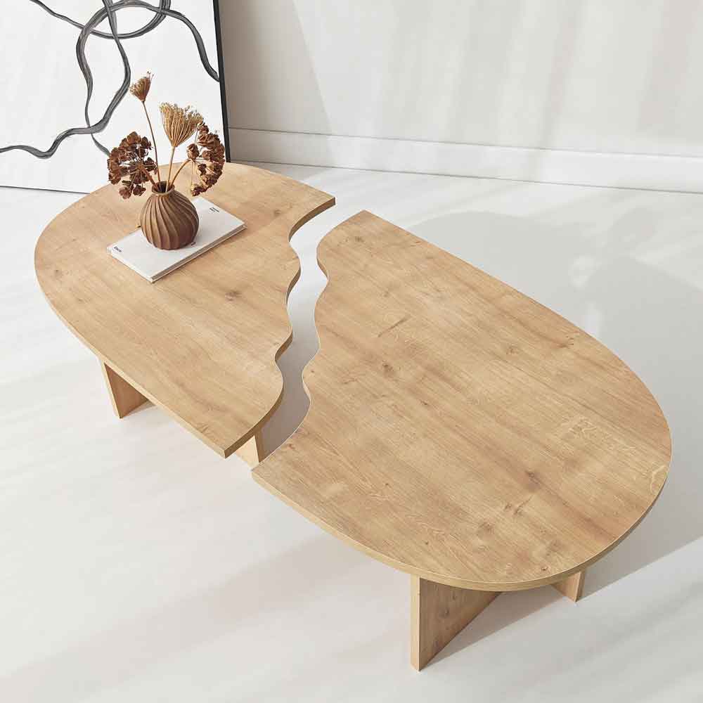 Missisipi Wooden Coffee Table in Sapphire Oak
