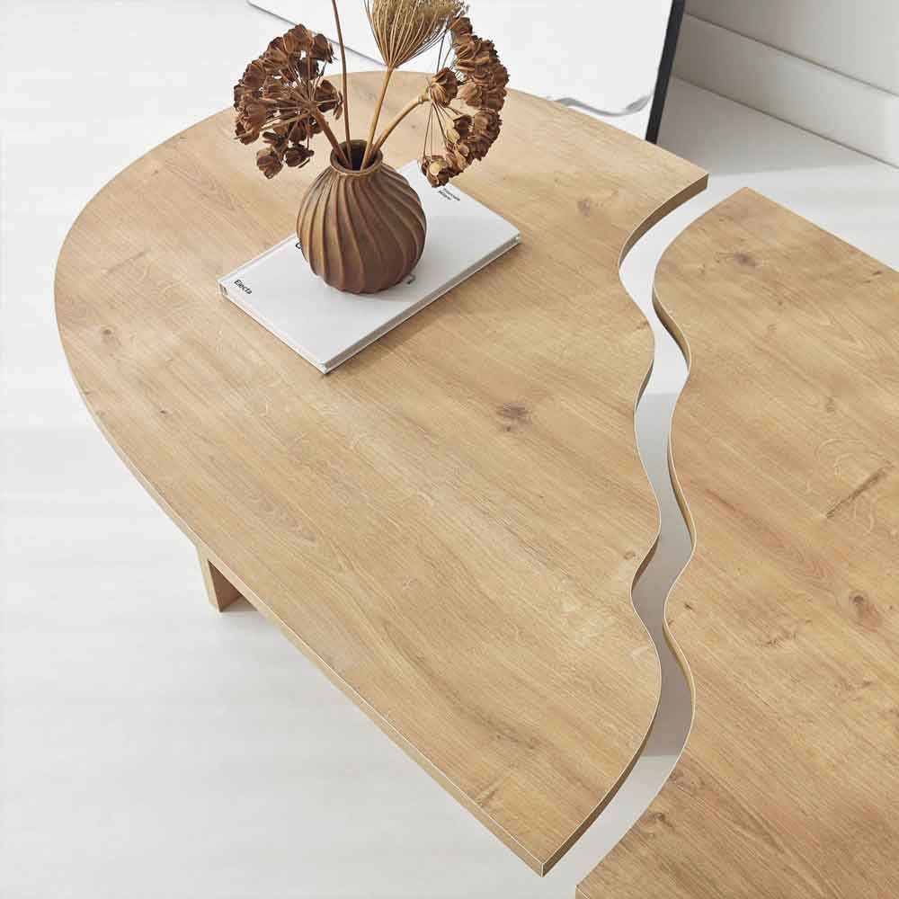 Missisipi Wooden Coffee Table in Sapphire Oak