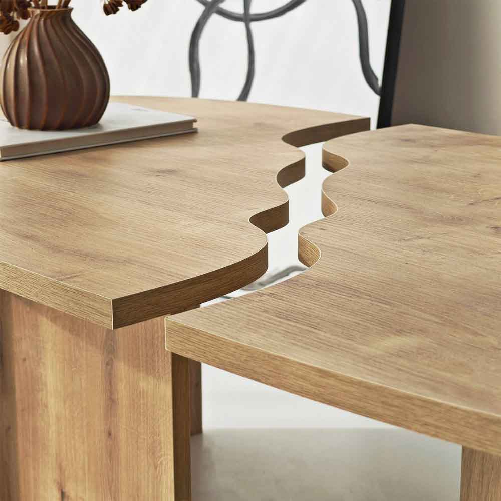 Missisipi Wooden Coffee Table in Sapphire Oak
