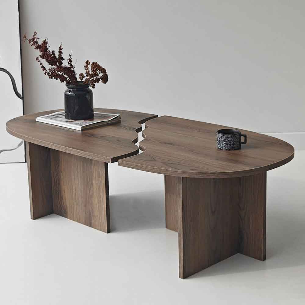 Missisipi Wooden Coffee Table in Walnut