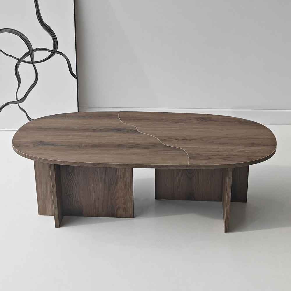 Missisipi Wooden Coffee Table in Walnut