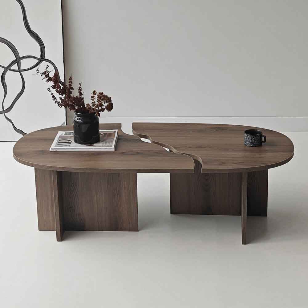 Missisipi Wooden Coffee Table in Walnut